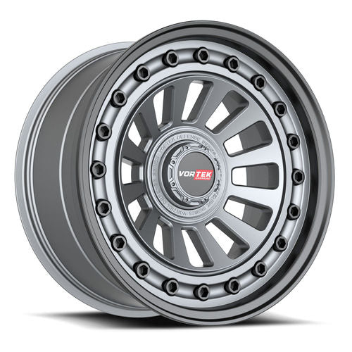 VORTEK VRD-702MTBB Matte GunMetal Black Bolts / Lip 20x9.5 6x135/6x139.7 Wheels | Offset: -12 | Backspace: 4.75 | Bore: 106.1
