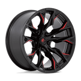 Fuel D823 GLOSS BLACK MILLED WITH CANDY RED 20x10 5x139.7 Wheels | Offset: -18 | Backspace: 4.79 | Bore: 78.1