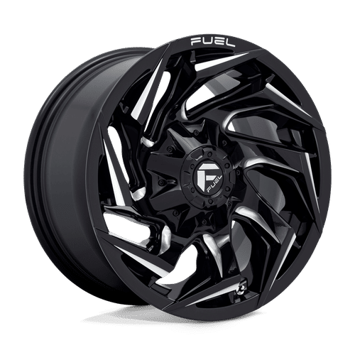 Fuel D753 GLOSS BLACK MILLED 20x9 8x165.1 Wheels | Offset: 1 | Backspace: 5.04 | Bore: 125.1