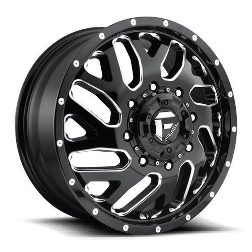 Fuel D581 GLOSS BLACK MILLED 22x8.25 8x200 Wheels | Offset: 105 | Backspace: 8.76 | Bore: 142