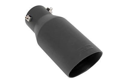 Exhaust Tip | Black | RC Logo | 2.5-3 Inch Pipe