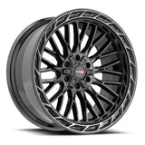 VORTEK VRP-502BDCTR Black Diamond Cut Ring W/ Dark Tint 20x9 5x139.7/5x150 Wheels | Offset: 0 | Backspace: 5 | Bore: 110.3