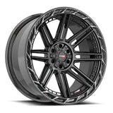 VORTEK VRP-501BDCTR Black Diamond Cut Ring W/ Dark Tint 20x9 5x139.7/5x150 Wheels | Offset: 18 | Backspace: 5 | Bore: 110.3
