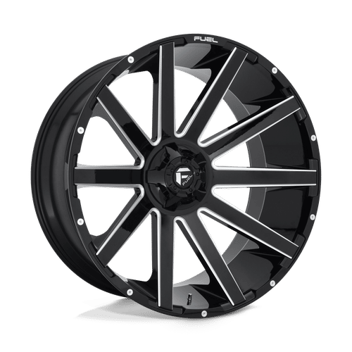Fuel D615 GLOSS BLACK MILLED 26x12 6x135/6x139.7 Wheels | Offset: -44 | Backspace: 4.77 | Bore: 106.1