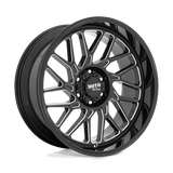 Moto Metal MO805 GLOSS BLACK MILLED 22x10 8x180 Wheels | Offset: -18 | Backspace: 4.79 | Bore: 124.2
