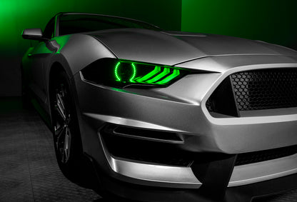 Oracle Lighting 18-23 Ford Mustang Dynamic ColorSHIFT LED Headlights - Black Series