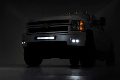 Chevrolet LED Fog Light Kit | Black Series w/ Amber DRL (11-14 Silverado HD)