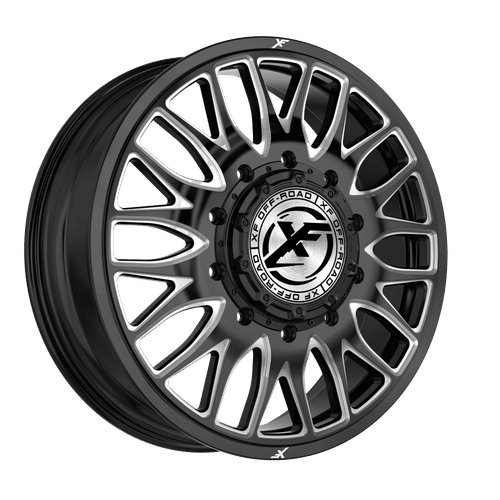 XF OFFROAD XF-240GBML-F Gloss Black Milled 20x8.25 8x165.1 Wheels | Offset: 110 | Backspace: 9 | Bore: 121.3