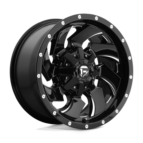 Fuel D574 GLOSS BLACK MILLED 20x8.25 8x165.1 Wheels | Offset: -195 | Backspace: -3.05 | Bore: 117