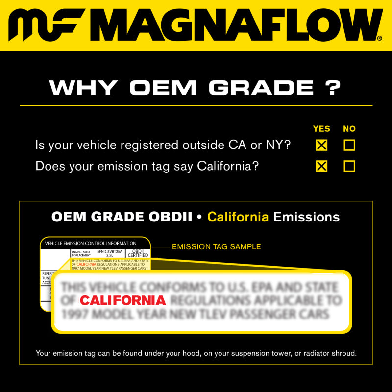 MagnaFlow OEM Grade Direct Fit Converter 15-19 Subaru WRX H4 2.0L