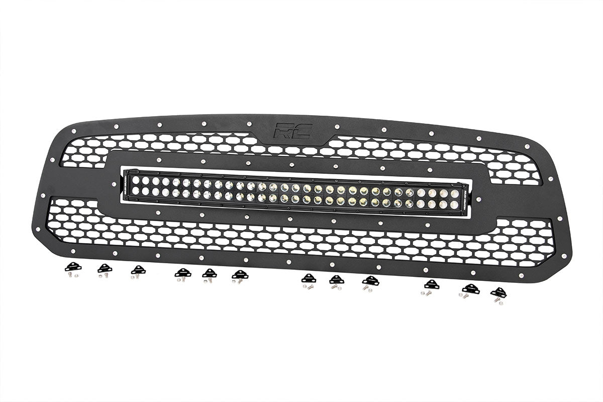 Mesh Grille | 30" Dual Row LED | Black | Ram 1500 2WD/4WD (13-18 & Classic)