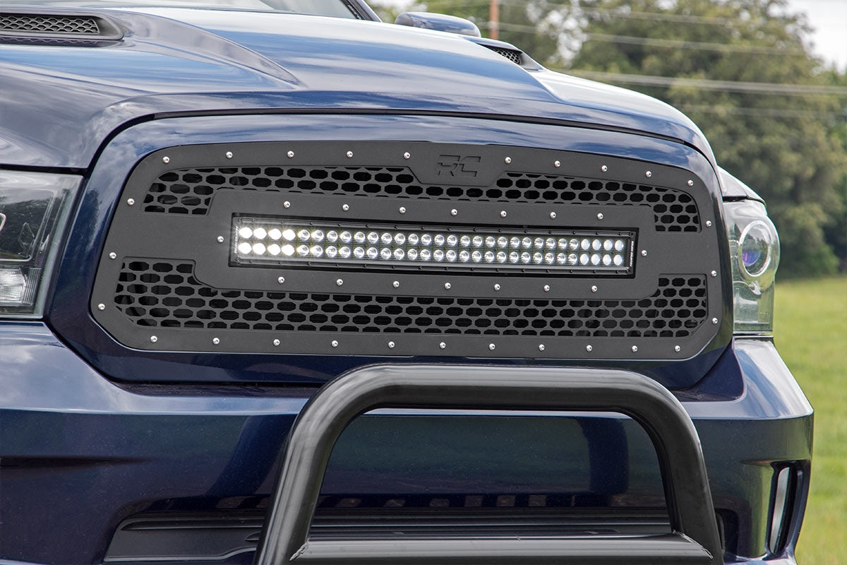 Mesh Grille | 30" Dual Row LED | Black | Ram 1500 2WD/4WD (13-18 & Classic)