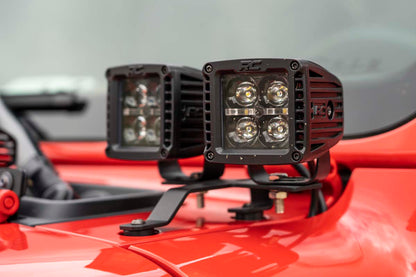 Jeep Quad LED Light Pod Kit  - Black Series w/ Amber DRL (18-22 JL / 20-22 Gladiator)