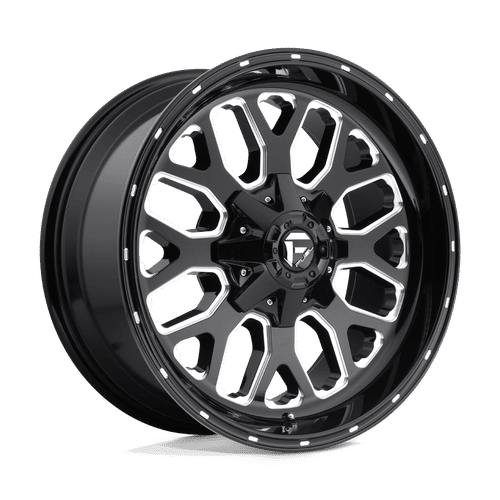 Fuel D588 GLOSS BLACK MILLED 18x9 6x120 Wheels | Offset: 7 | Backspace: 5.28 | Bore: 67.06