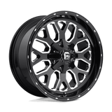 Fuel D588 GLOSS BLACK MILLED 18x9 6x120 Wheels | Offset: 7 | Backspace: 5.28 | Bore: 67.06