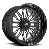 Fuel D662 IGNITE GLOSS BLACK MILLED 20x9 5x127 Wheels | Offset: 1 | Backspace: 5.04 | Bore: 71.5