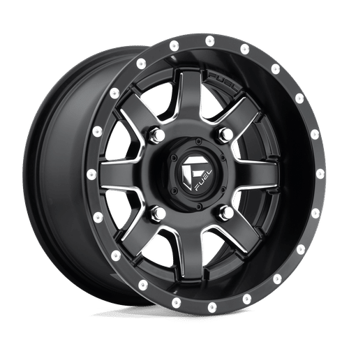Fuel D538 MATTE BLACK MILLED 14x7 4x156 Wheels | Offset: 13 | Backspace: 4.51 | Bore: 132