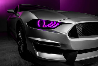 Oracle Lighting 18-23 Ford Mustang Dynamic ColorSHIFT LED Headlights - Black Series
