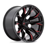 Fuel D823 GLOSS BLACK MILLED WITH CANDY RED 22x12 5x127 Wheels | Offset: -44 | Backspace: 4.77 | Bore: 71.5