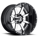 Fuel D260 MAVERICK CHROME PLATED GLOSS BLACK LIP 24x16 8x170 Wheels | Offset: -100 | Backspace: 12.44 | Bore: 125.1