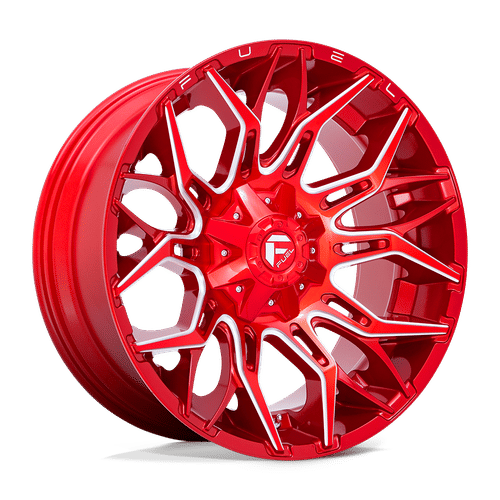 Fuel D771 CANDY RED MILLED 22x10 8x170 Wheels | Offset: -18 | Backspace: 4.79 | Bore: 125.1