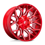 Fuel D771 CANDY RED MILLED 22x10 8x165.1 Wheels | Offset: -18 | Backspace: 4.79 | Bore: 125.1