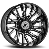 XF OFFROAD XF-230 Gloss Black Milled 20x9 8x165.1/8x180 Wheels | Offset: 12 | Backspace: nan | Bore: 125.2
