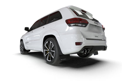Rally Armor 18-22 Jeep Grand Cherokee SRT Trackhawk Black UR Mud Flap - Red Logo