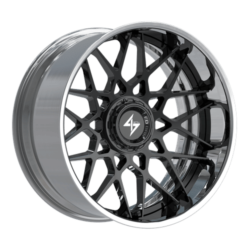 SENTALI BFX BFX5 Polished Lip / Gloss Black Centre 22x10 8x165.1/8x170 Wheels | Offset: -24 | Backspace: nan | Bore: 125.2