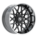 SENTALI BFX BFX5 Polished Lip / Gloss Black Centre 22x10 8x165.1/8x170 Wheels | Offset: -24 | Backspace: nan | Bore: 125.2