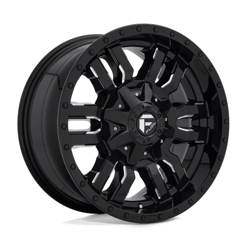 Fuel D595 GLOSS BLACK MILLED 18x9 8x180 Wheels | Offset: 20 | Backspace: 5.79 | Bore: 124.2