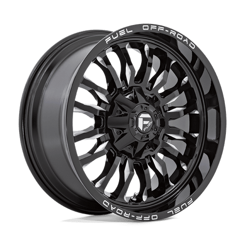 Fuel D795 GLOSS BLACK MILLED 20x9 6x135/6x139.7 Wheels | Offset: 1 | Backspace: 5.04 | Bore: 106.1