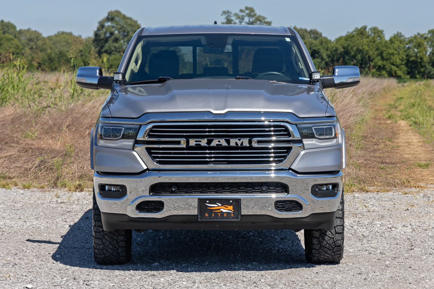 LED Light Kit | Ditch Mount | Black Series Round | 3.5 Inch | Amber DRL | Ram 1500 (19-24)
