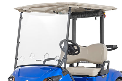 Vented Full Windshield | Scratch Resistant | Yamaha Drive2 Golf Cart