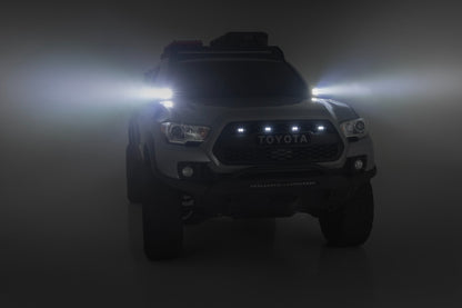 LED Light | Ditch Mount |Black Series Round | 3.5 Inch | Amber DRL | Toyota Tacoma (16-23)