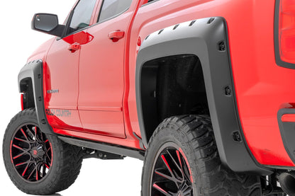 Pocket Fender Flares | 5'9" Bed | G9K Satin Steel | Chevy Silverado 1500 (14-18 &amp; Classic)