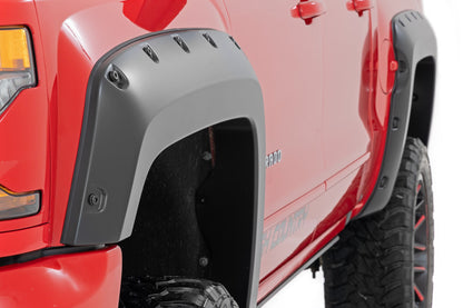 Pocket Fender Flares | 6'7" &amp; 8' Bed | G1C Overcast | Chevy Silverado 1500 (14-18)/2500HD