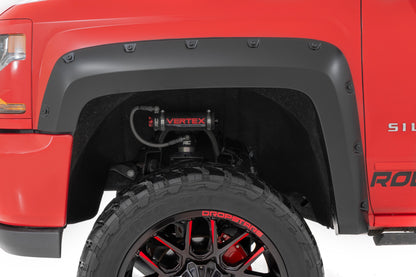 Pocket Fender Flares | 5'9" Bed | GB8 Mosaic Black | Chevy Silverado 1500 (14-18 &amp; Classic)