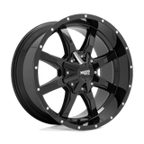Moto Metal MO970 GLOSS BLACK WITH MILLED LIP 22x10 8x170 Wheels | Offset: -18 | Backspace: 4.79 | Bore: 125.1