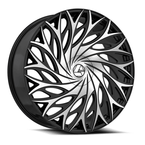 AZARA AZA-525BM Gloss Black Machined 20x8.5 5x112/5x114.3 Wheels | Offset: 35 | Backspace: 6.25 | Bore: 74.1