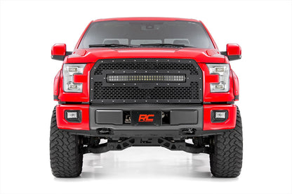 Mesh Grille | 30" Dual Row LED | Black | Ford F-150 2WD/4WD (15-17)