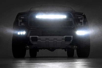 LED Light Kit | Fog Mount | Triple 2" Black Pair | Ford Raptor (17-20)