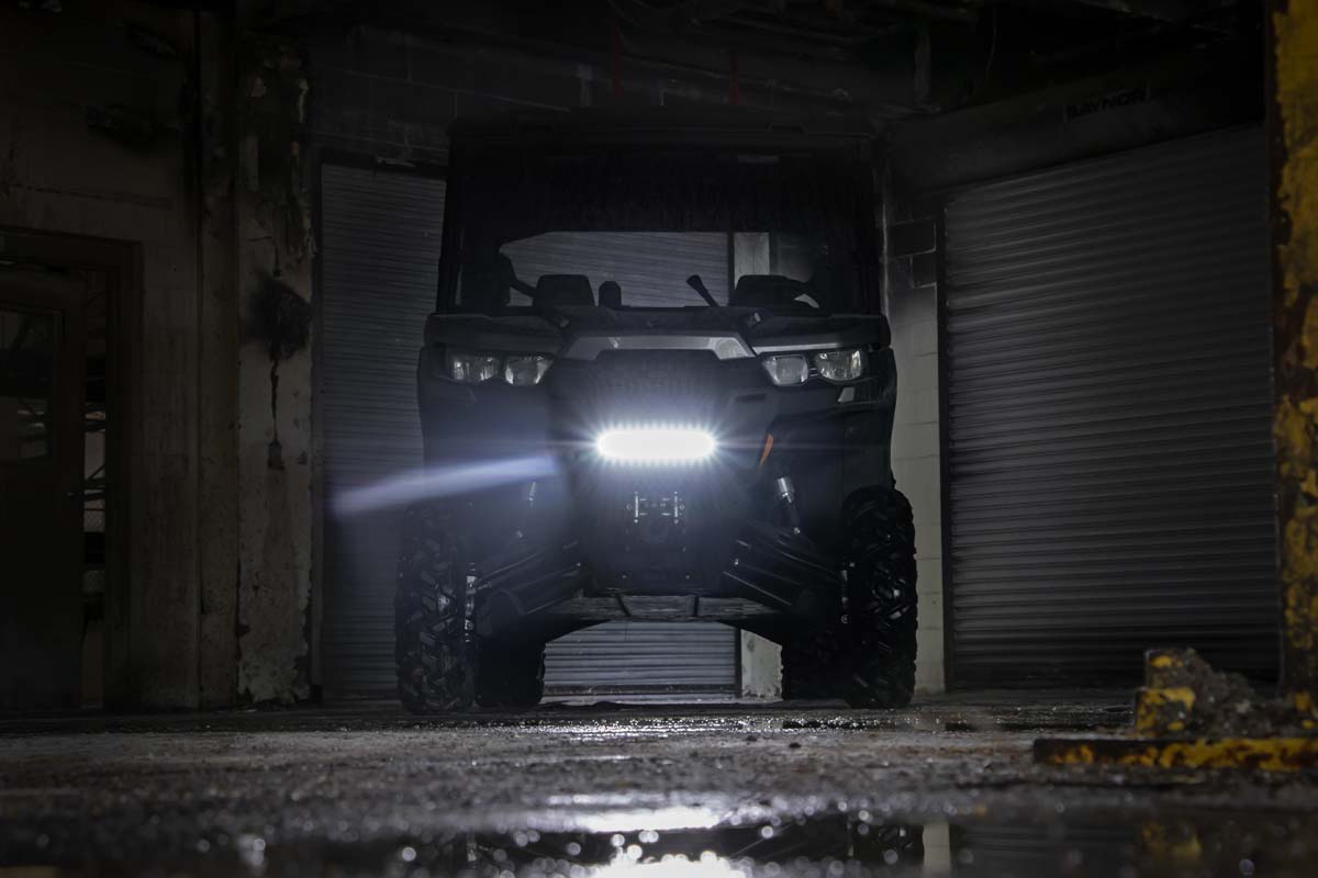 LED Light | Bumper Mount | 12" Black Single Row | Can-Am Defender HD 8/HD 9/HD 10