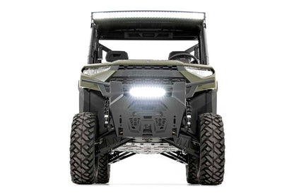 LED Light | Bumper Mount | 12" Black Single Row | White DRL | Polaris Ranger XP 1000/1000 Crew