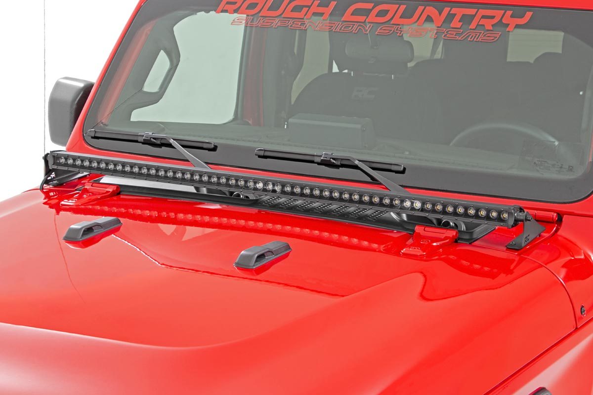 LED Light | Cowl Mnt | 50" Spectrum Single Row | Jeep Gladiator JT (20-23)/Wrangler JL (18-23)