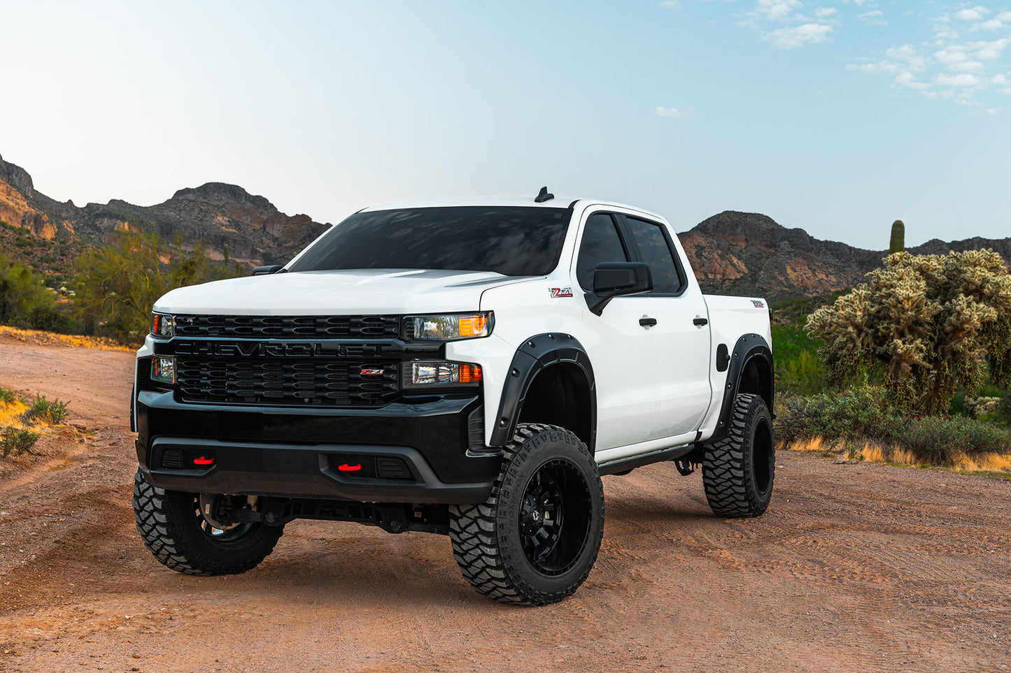 Defender Pocket Fender Flares | GAZ Summit White | Chevy Silverado 1500 (19-23)