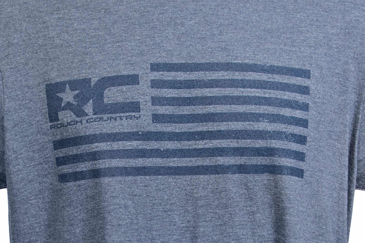 Rough Country T-Shirt | American Flag | Blue | LG