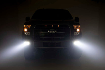 LED Light Kit | Fog Mount | Dual 2" Black Pairs | SAE | Ford F-150 (15-17)