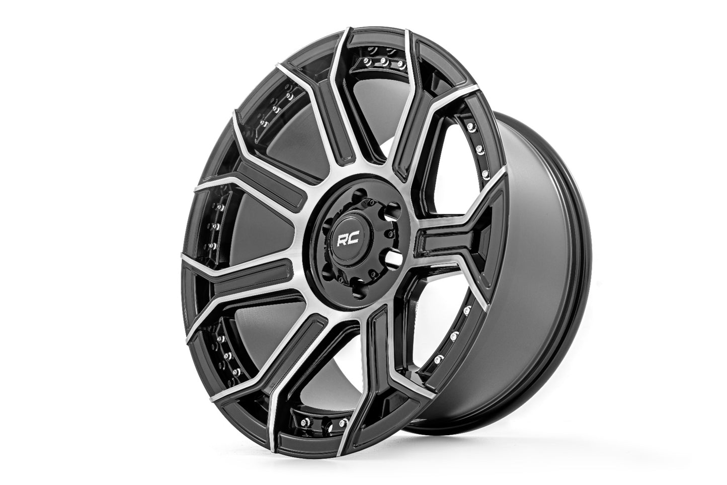 Rough Country 89 Series Wheel | One-Piece | Black Machined Gun Metal | 20x10 | 6x5.5 |  -25mm