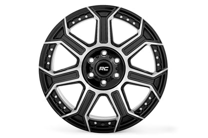 Rough Country 89 Series Wheel | One-Piece | Black Machined Gun Metal | 20x10 | 6x5.5 |  -25mm